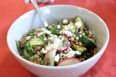 Lentil Salad with Spring Veggies & Herbs