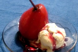 Maple-Wine Poached Pears