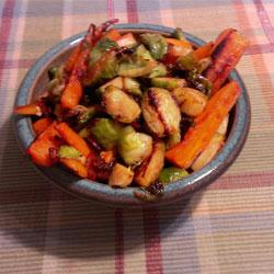 Roasted Brussels Sprouts & Carrots