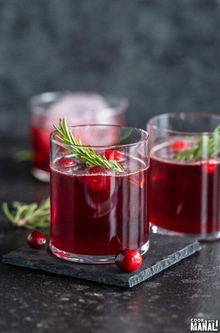 Cranberry Maple Rosemary Mocktail