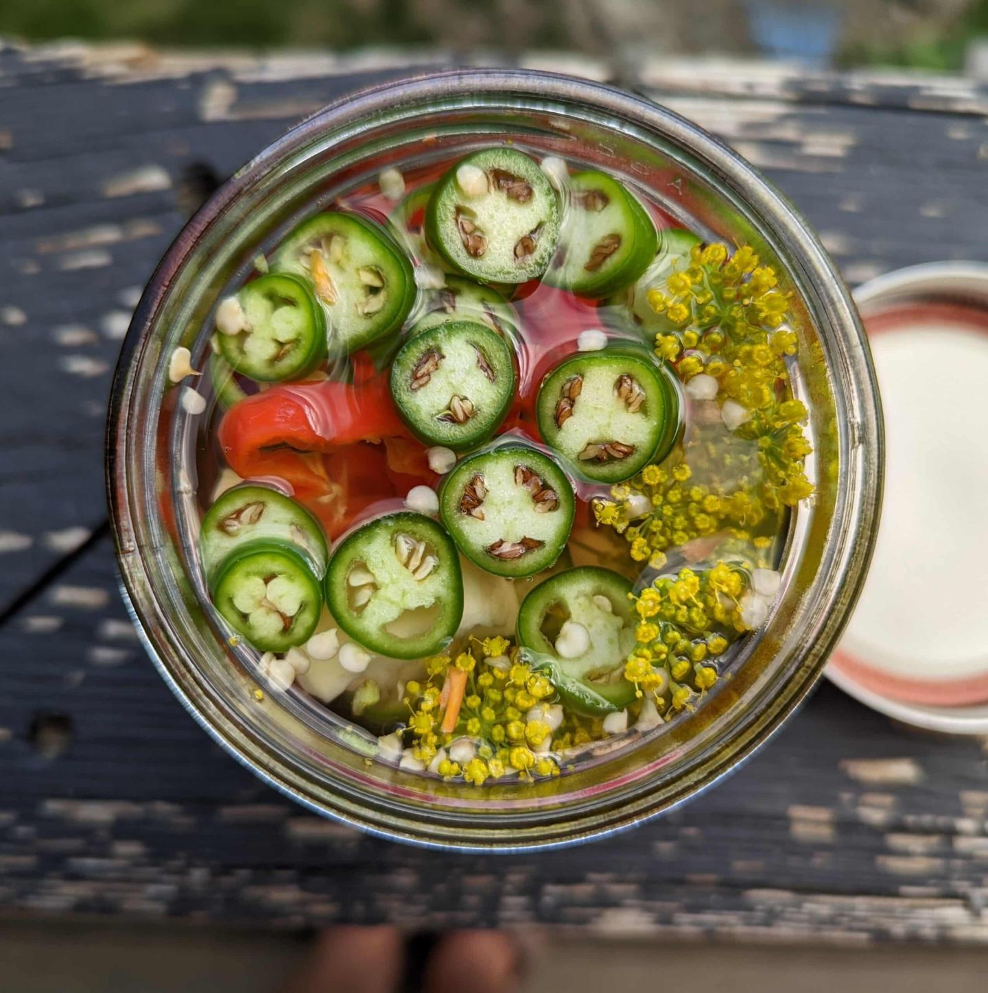 Maple Pickled Hot Peppers