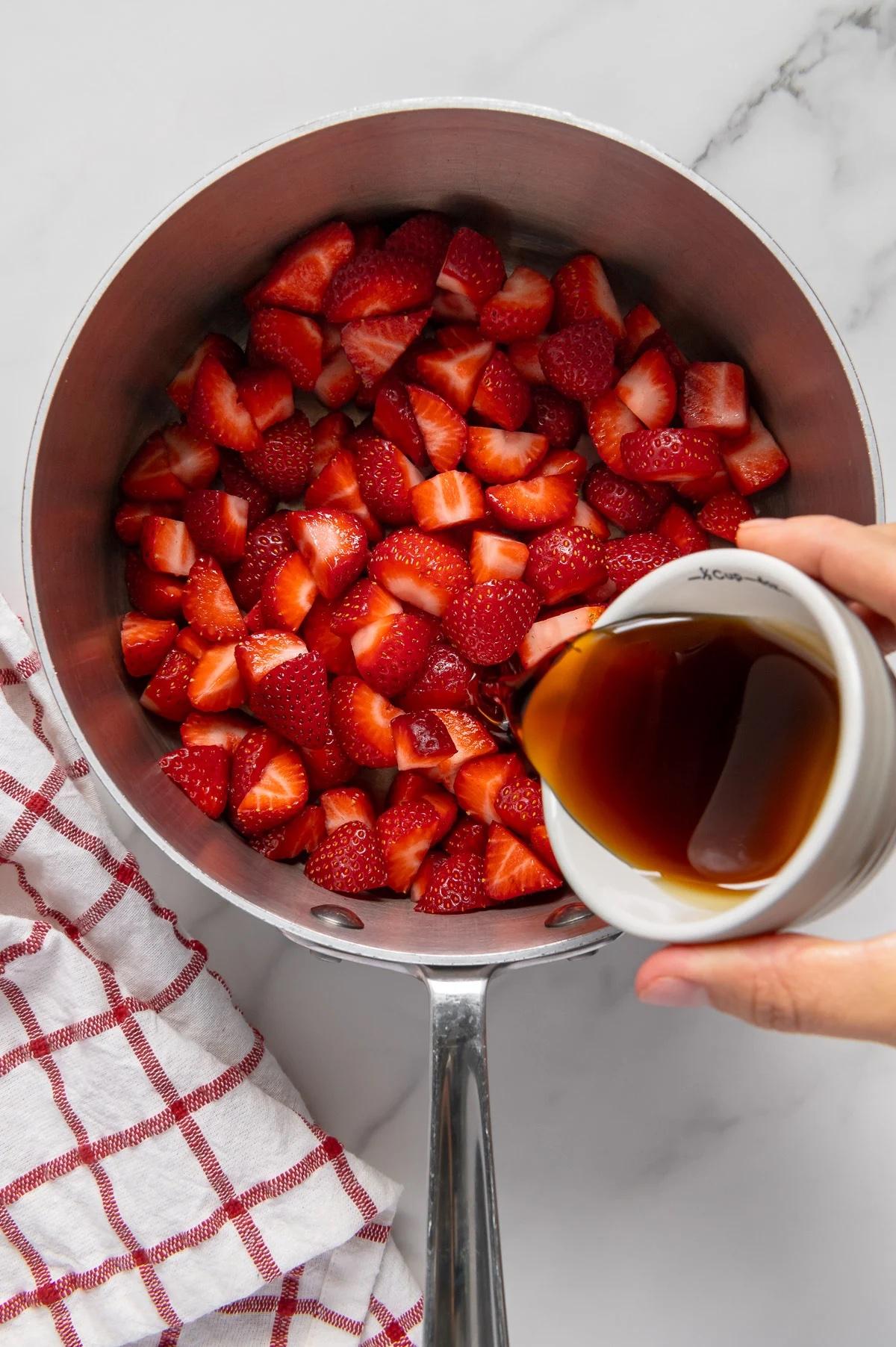 Maple Marinated Fresh Strawberry Sundae Sauce