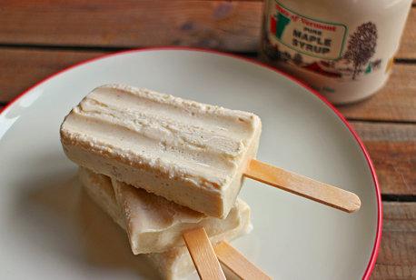Maple Peanut Butter Coconut Popsicles