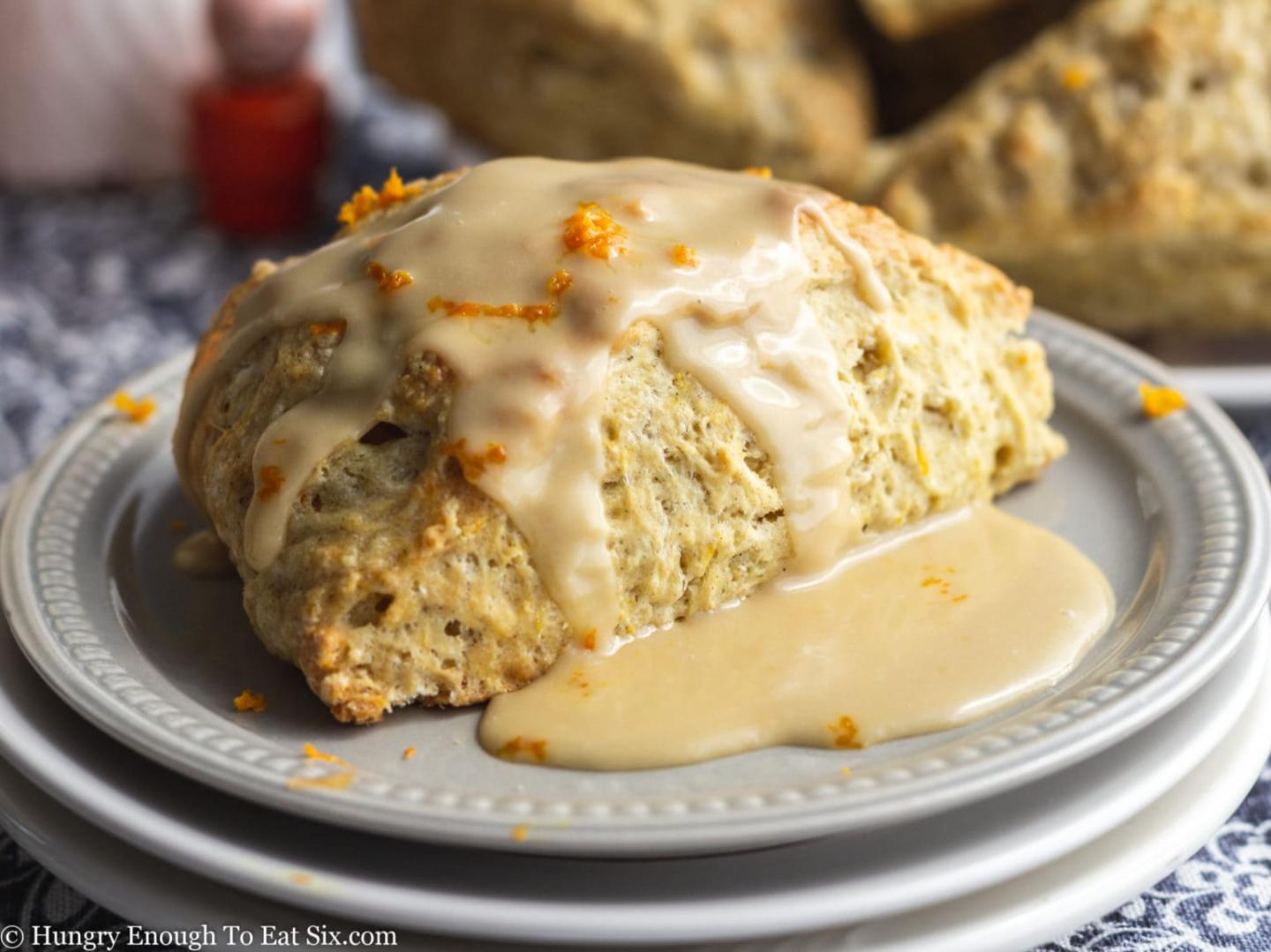 Orange Cardamom Scones with Maple Glaze