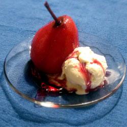 Maple-Wine Poached Pears