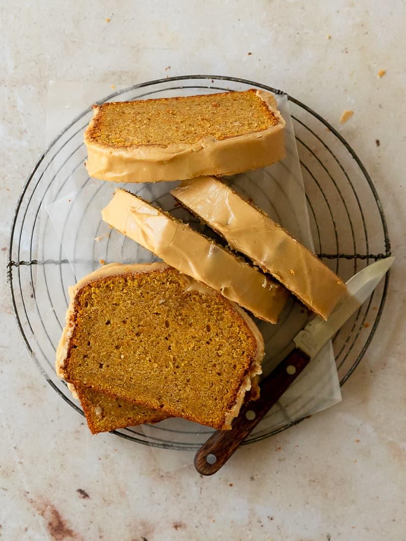 Maple Glazed Pumpkin Pound Cake