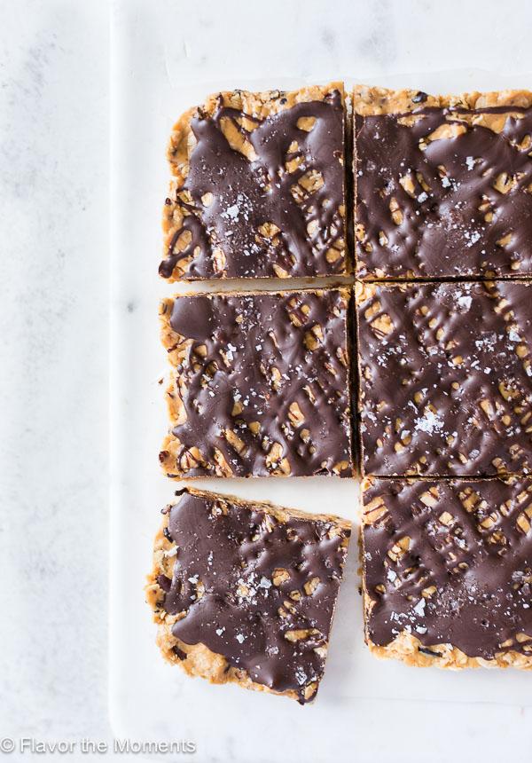 No Bake Peanut Butter Maple Oatmeal Bars