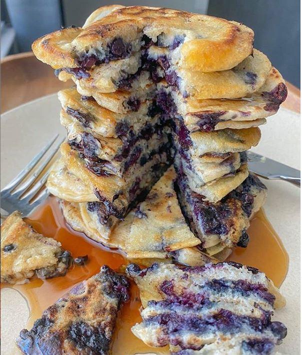 Gluten Free & Vegan Blueberry Pancakes