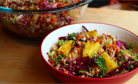 Maple Slaw with Grilled Pineapple