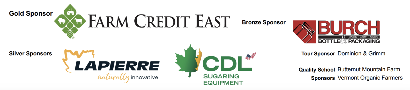 Logos of sponsors: Farm Credit East, Burch, Lapierre, CDL.
